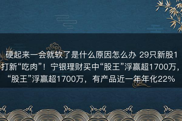 硬起来一会就软了是什么原因怎么办 29只新股19只股价翻番，理财子打新“吃肉”！宁银理财买中“股王”浮赢超1700万，有产品近一年年化22%