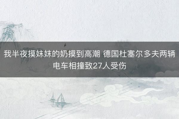 我半夜摸妺妺的奶摸到高潮 德国杜塞尔多夫两辆电车相撞致27人受伤