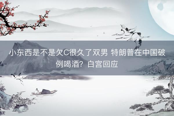 小东西是不是欠C很久了双男 特朗普在中国破例喝酒？白宫回应