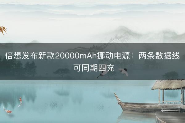 倍想发布新款20000mAh挪动电源：两条数据线 可同期四充