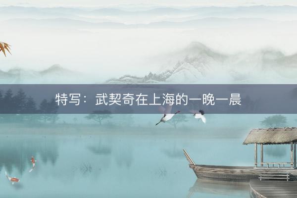 特写：武契奇在上海的一晚一晨
