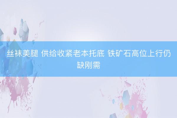 丝袜美腿 供给收紧老本托底 铁矿石高位上行仍缺刚需